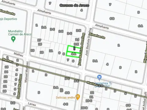 Terreno en Venta 35  mts Fondo