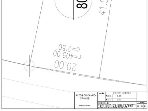 Terreno en Venta en Altos De Campo Grande, USD 110.000