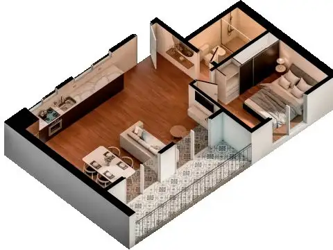 Departamento en Venta de 1 dormitorio