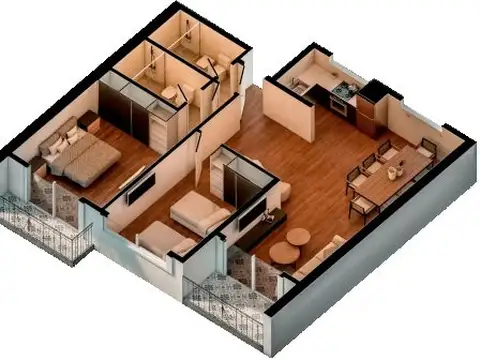 Departamento en Venta de 2 ambientes