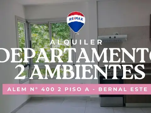 ALQUILER DEPARTAMENTO 2 AMBIENTES BERNAL
