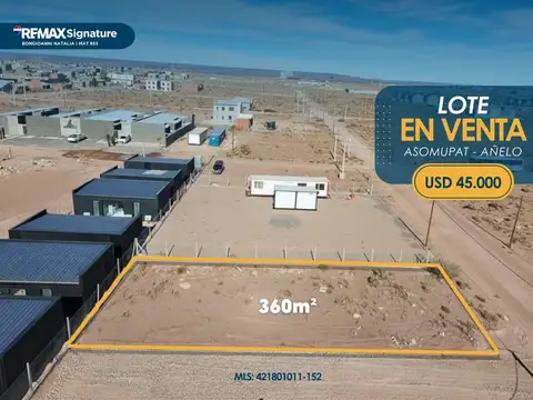 LOTE EN VENTA, ASOMUPAT, AÑELO