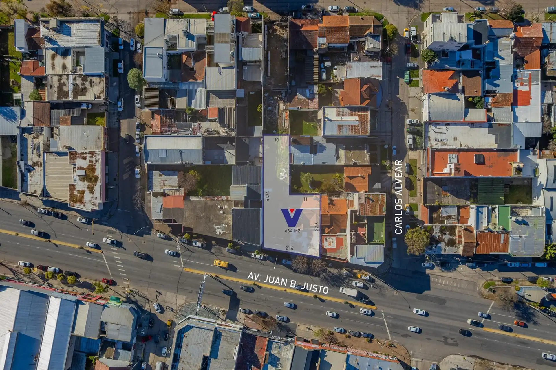 Venta de dos lotes sobre Avenida Juan B Justo