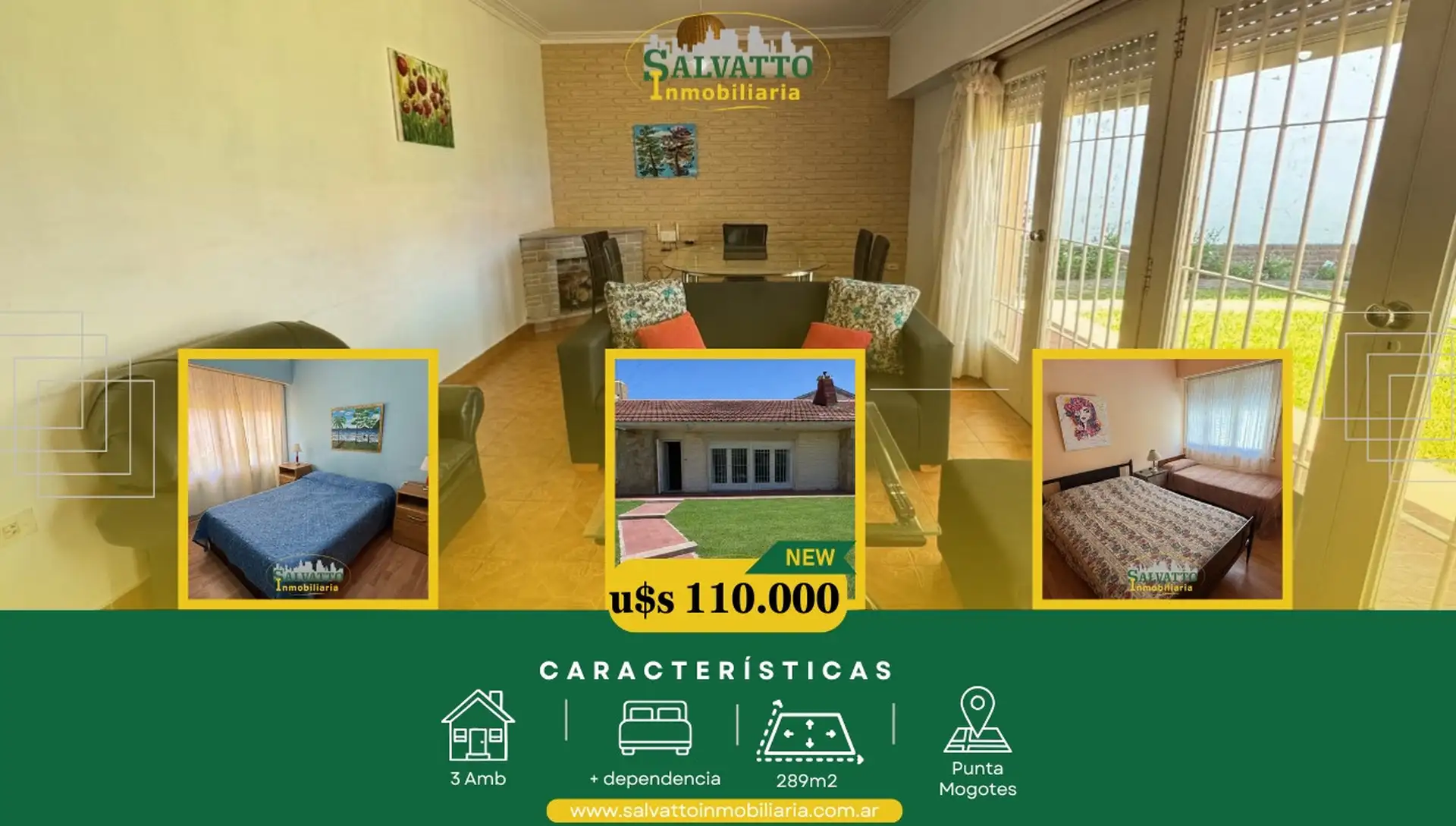 Chalet con dependencia a 1 cuadra del mar en Punta Mogotes
