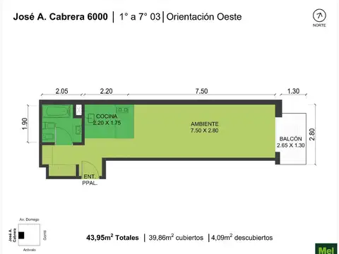Cabrera 6000, Piso 1