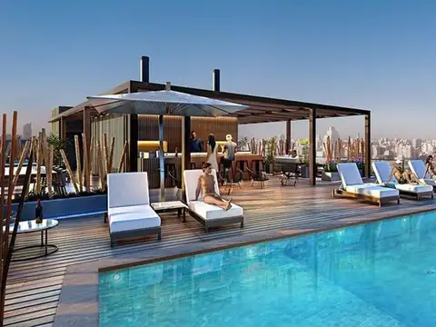 Venta 2 ambientes con gran terraza Palermo