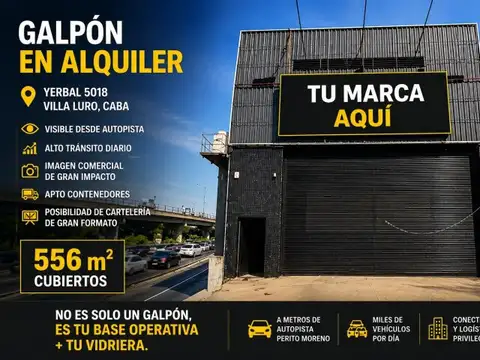 Galpon en Alquiler en Villa Luro, $ 4.300.000
