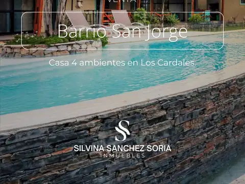 CASA 4 AMBIENTES CON PILETA EN VENTA, BARRIO SEMI CERRADO SAN JORGE, LOS CARDALES