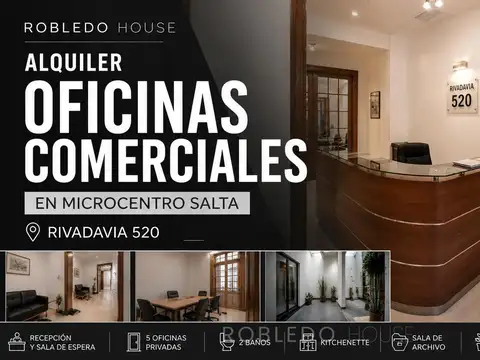 Oficina en Alquiler en Zona Centro, Salta