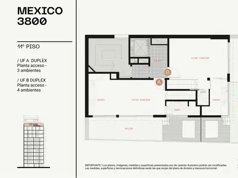 Departamento en Venta de 3 ambientes