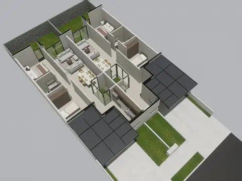 Casa 3 ambientes con 2 baños