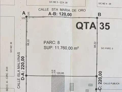 Venta Lote 11.760 m2 Machagai - Chaco
