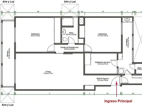 Departamento en Venta de 3 ambientes