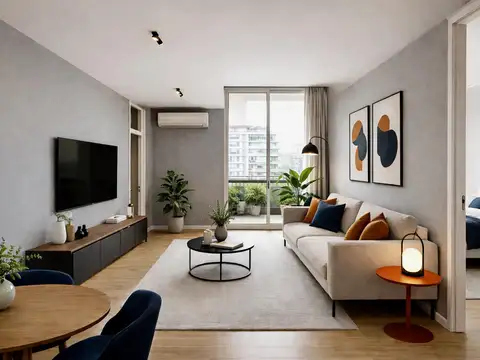 Alquiler Dos ambientes (63.60m² totales), 3er Piso al Frente con balcón complejo “La Algodonera”