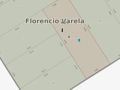 VENTA LOTE FLORENCIO VARELA. 415m