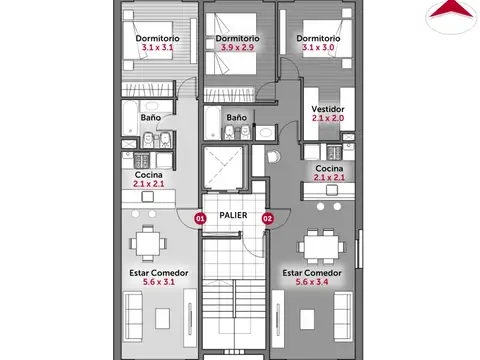 Santa Fe y Rodriguez - Ultimo Dpto de 1 Dormitorio Externo.