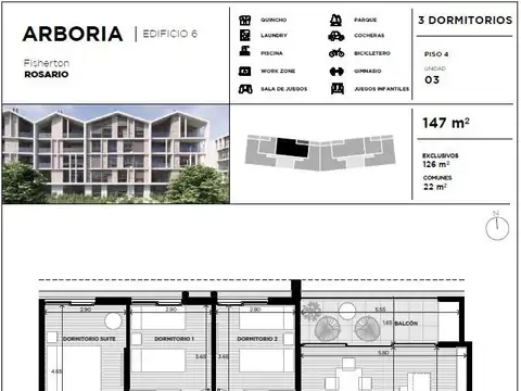 Departamento en Venta de 4 ambientes