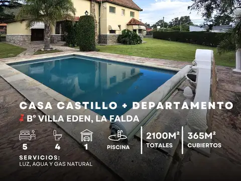 Exclusivo Castillo De Época De 4 Dormitorios Con Departamento Y Piscina En Villa Edén - La Falda