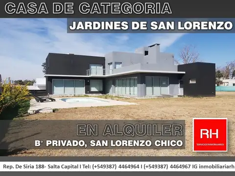 Casa en Alquiler en San Lorenzo Chico, San Lorenzo