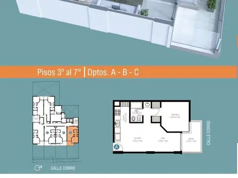 Departamento 2 ambientes con 1 baño