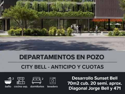 DEPARTAMENTO EN VENTA CITY BELL DOS DORMITORIOS