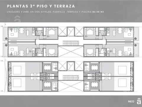 Departamento 3 ambientes con 1 baño