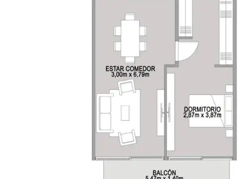Departamento en Venta de 2 ambientes