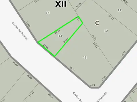 Terreno en Venta 12  mts Frente