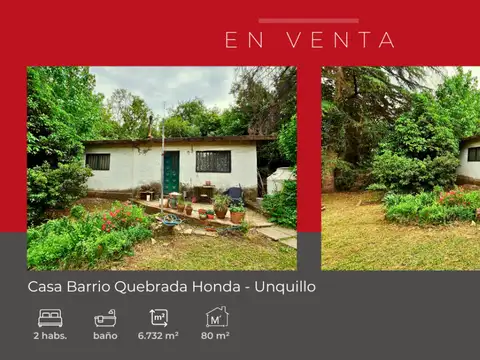 Casa ubicada en Barrio Quebrada Honda – Unquillo