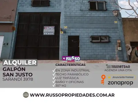 Alquiler de Galpon en San Justo