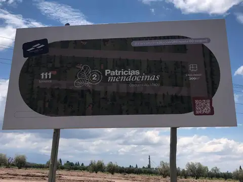 Venta lote Ba Privado Patricias Mendocians 2. Coquimbito, Maipú.