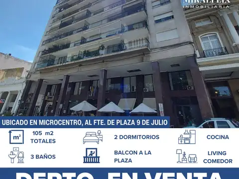 vendo departamento sobre plaza 9 de Julio