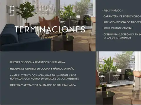 Departamento 2 ambientes con 1 baño