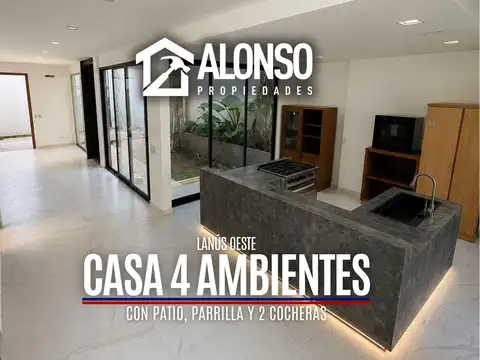 VENTA - CASA 4 AMBIENTES CON FONDO Y COCHERA - LANÚS OESTE