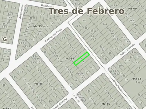 Terreno en Venta en Santos Lugares, USD 195.000