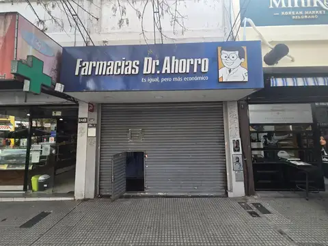 LOCAL SOBRE AV JURAMENTO ENTRE CABILDO Y CIUDAD DE LA PAZ 4METROS X 14 METROS APTO VARIOS RUBROS