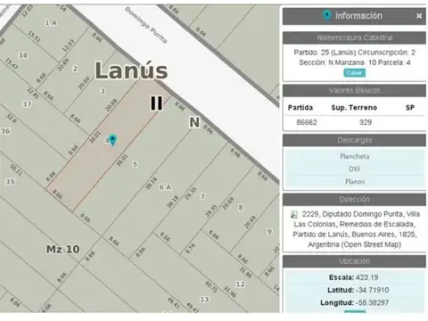 Terreno en Venta en Remedios De Escalada, USD 67.000