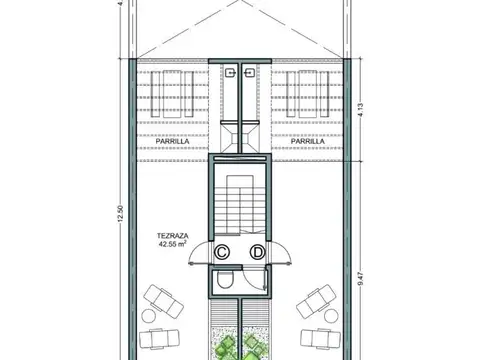 Departamento 2 ambientes con 1 baño