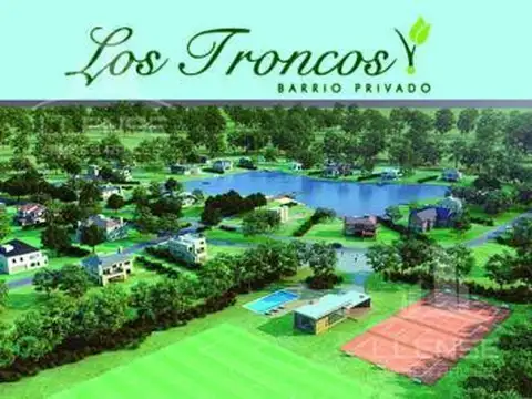 Lote a la laguna de 1048m2 en venta - Barrio Privado Los Troncos