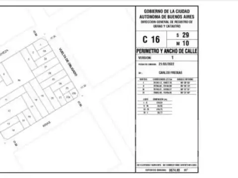 Terreno en Venta 8  mts Frente
