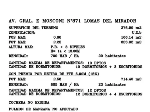 Av Gral E Mosconi 800