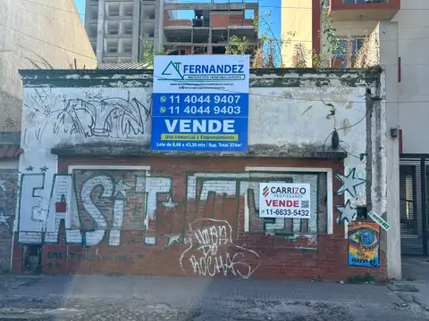 Lote en venta de 8,66 x 43,30 sobre Avenida Mitre, Quilmes Centro