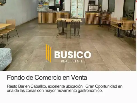VENTA FONDO DE COMERCIO DE RESTO - BAR - CAFE EN CABALLITO