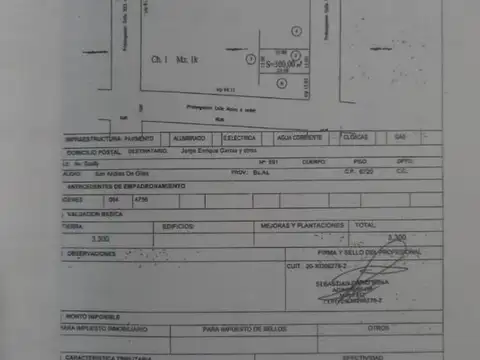 Terreno en Venta en San Andres de Giles, USD 32.000