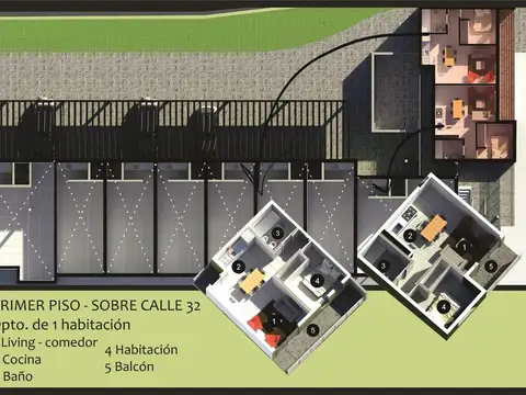 Proyecto de obra desde el pozo, departamentos, locales y cocheras sobre calle 18 y 32 , 25 de Mayo