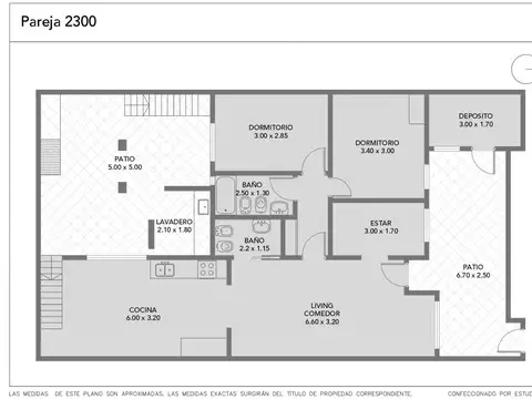 Depto Tipo Casa 5 ambientes con 3 baños