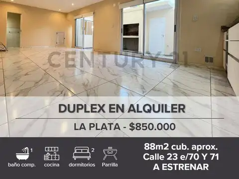 Duplex en alquiler la plata