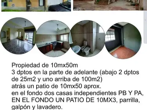 Casa y departamentos ideal dos familias