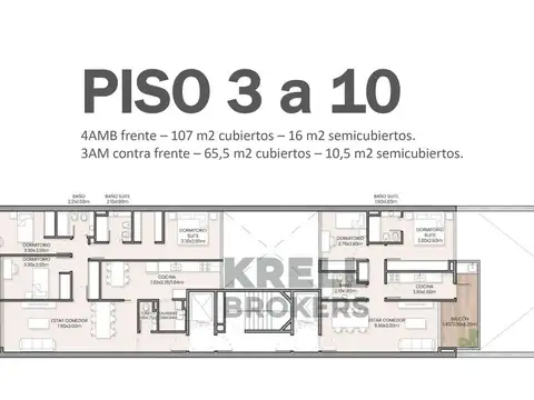 Departamento en Venta con 1 cocheras