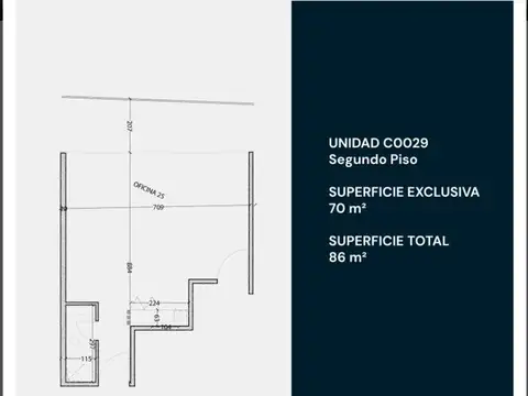 Oficina 3 ambientes con 1 baño